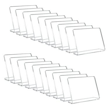Imagem de Pacote com 20 mini placas de acrílico para alimentos, mini quadros-negros de mesa transparentes AITEE para padaria, festas de aniversário, quadros de mensagens, casamentos e varejo