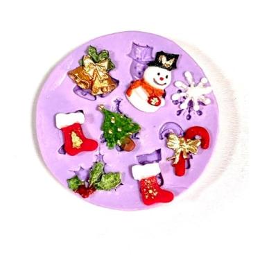 Imagem de Confeitaria dos moldes, F193 MOLDE DE SILICONE NATAL CONFEITARIA BISCUIT