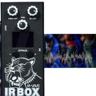 Imagem de M-VAVE Pedal guitarra,pedal de IR Box com 25 gabinetes de guitarra, 7 gabinetes de baixo, importação de IR do usuário, equalizador de 9 bandas, saída XLR, conector de fone de ouvido guitarra Pedais