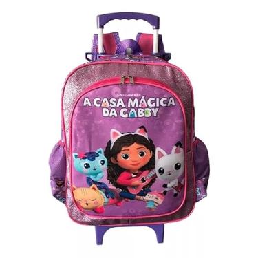 Imagem de Mochila Infantil A Casa Mágica Da Gabby G Rodinhas Meninas