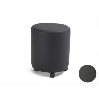 Imagem de Puff Decorativo Rolon Com Rodízios Corano Preto C - 05 - Domi