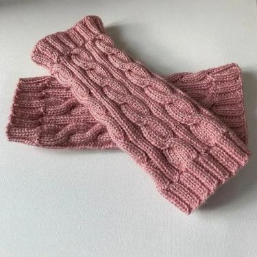 Imagem de Meia Polaina De Inverno Lã Tricô Feminina 40X10