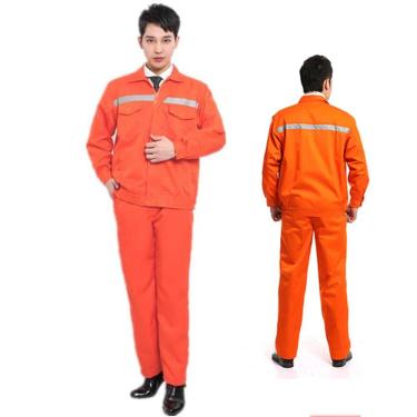 Imagem de Conjunto Uniforme EPI Profissional Faixa Refletiva Eletricista Mecanico Construçao Civil Obra Serviço