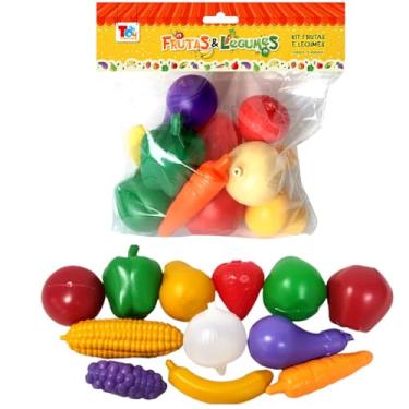 Imagem de Kit 12 Legumes e Verduras de Brinquedo de Plástico Comidinha Infantil Faz de Conta Cozinha para Crianças