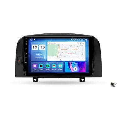 Imagem de Ottspu Estéreo automotivo Double Din com tela sensível ao toque de 23 cm, reprodutor multimídia Bluetooth com câmera reserva compatível com carro sem fio, Android Auto, para Hyundai Sonata NF