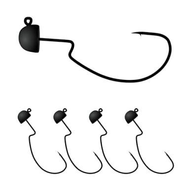 Imagem de U.S.A. BASS TACKLE Mushroom Cloud Tungsten Ned Rig Jig Head Shroom Jig Head for Finesse Fishing, Weedless Jig Head para pesca de robalo com iscas de plástico macio (EWG Ned, 1/226.8 g)