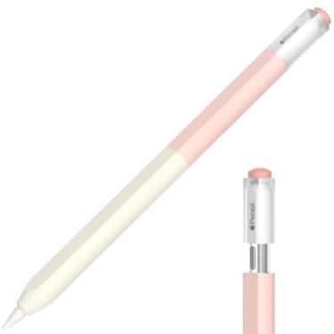 Imagem de AZF Capa iPencil compatível com Apple Pencil (USB-C), capa de silicone de cor gradiente, aderência confortável, macia e antiderrapante, suporta fixação magnética (Sakura Pink)