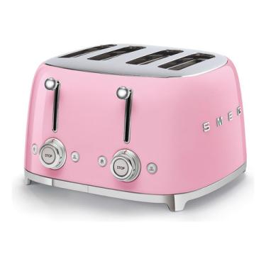 Imagem de Torradeira Com Ranhuras 4x4, Rosa Smeg