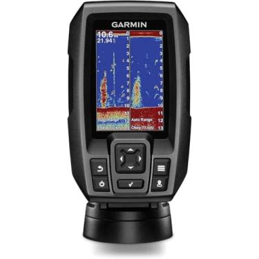 Imagem de Garmin Striker™ 4 Fishfinder versão mundial com 77/200kHz - Transdutor de 4 pinos com suportes de motor de popa e pesca