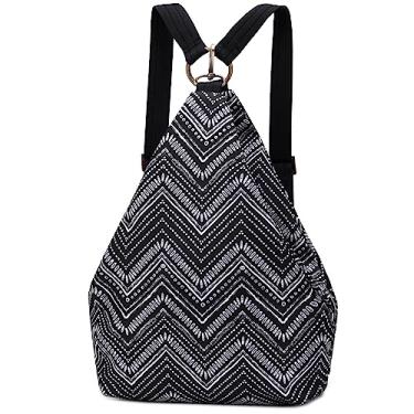 Imagem de Mochila feminina premium Black Butterfly, estilo boêmio, casual, moderna, leve e pequena, 40 - Preto, Small