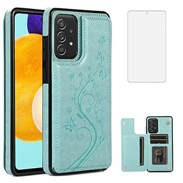 Imagem de Capa de telefone para Samsung Galaxy A53 5G 2022 com protetor de tela de vidro temperado porta-cartões carteira suporte flip acessórios de celular de couro Gaxaly A53 G5 Galaxies 53A SM A536U Capas
