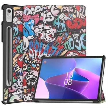 Imagem de Waillynice Capa para tablet inteligente com suporte triplo para Lenovo Xiaoxin Pad Pro 12,7 polegadas 2023 TB-370FU, para Lenovo Tab P12 Capa 12 7 (TY, Tab P12 2023 12,7)