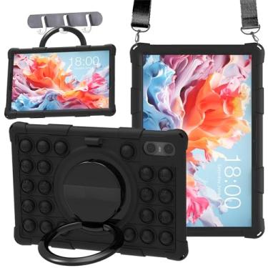 Imagem de HminSen Capa para tablet TECLAST P30T de 10 polegadas, capa ajustável de silicone macio adequado para crianças para tablet Odea A10 de 10 polegadas com alça rotativa de mão de 360º/alça de