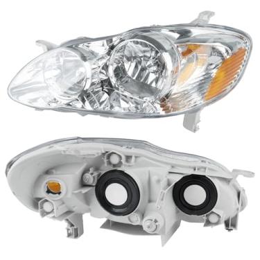 Imagem de SHELITA Conjunto de 2 lâmpadas de farol compatíveis com Toyota Corolla 2005 2006 2007 2008 lado esquerdo e direito