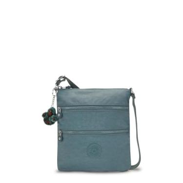 Imagem de Kipling Mini bolsa tiracolo feminina Keiko, bolsa leve ajustável, alça de ombro durável, Aloe tonal claro, 8.25''L x 9''H x 0.75''D
