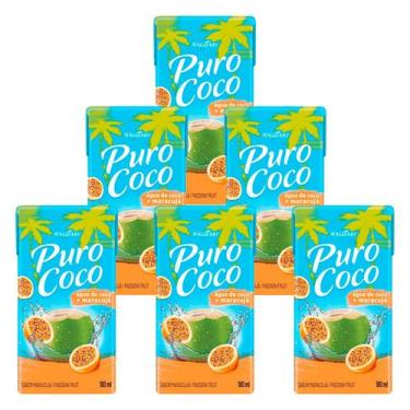 Imagem de Água de Coco Puro Coco Maracujá Maguary 180ml 6 Unidades