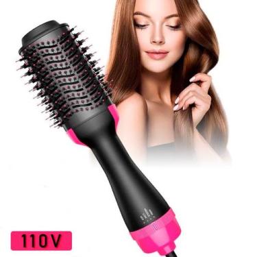 Imagem de Escova De Cabelo E Secador 2 Em 1 Soft Cor Preto E Rosa - BELLATOR