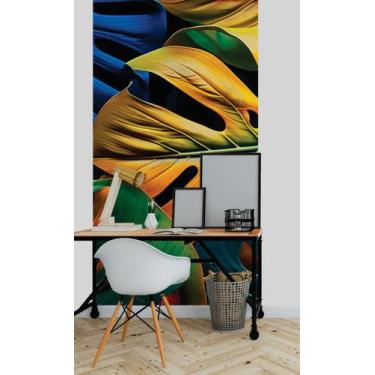 Imagem de Papel de Parede 3D Painel 1M Costela de adão Decorado Folhagem Auto Co