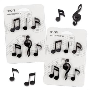 Imagem de Kit Imãs De Geladeira Com 12 Peças Notas Musicais Decorativo - MORI, P