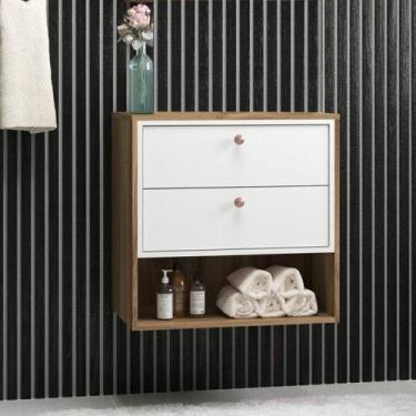 Imagem de Gabinete para Banheiro sem Cuba 2 Gavetas Gael - Móveis Bosi