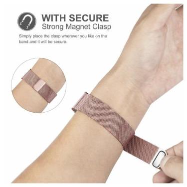 Imagem de Pulseira Aço Inox Magnética Compatível Microwear-U9 Ultra 9 - Poolsy, 