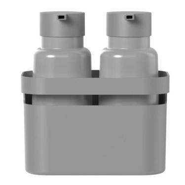Imagem de Kit 2 Dispensers 500ml + Organizador Detergente Álcool Sabão Sabonete 