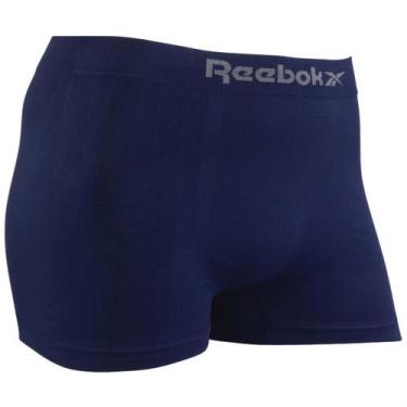 Imagem de Cueca Masculina Boxer Sem Costura Lisa Premium Microfibra - REEBOK, Az