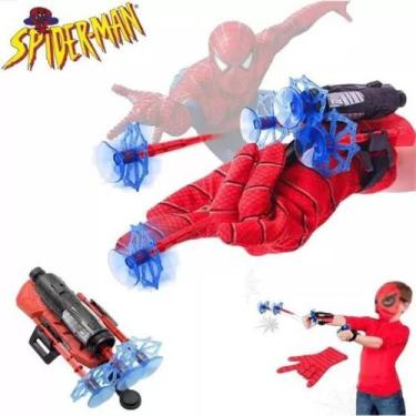 Imagem de Novo Brinquedo Kit 2 Luva Homem Aranha Lança Teia Spider Man Brinquedo