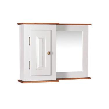 Imagem de Armário De Banheiro Com Espelho 1 Porta e Prateleira Dália 3059-80 Lin