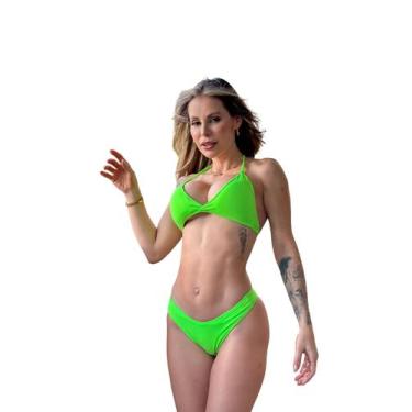 Imagem de Biquini Aviador Asa Delta Verão Neon Varias Cores Suplex - LOOK DREAMS