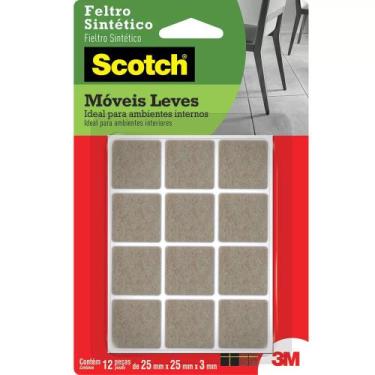 Imagem de 3m feltro quadrado moveis 2,5x2,5cm c/12