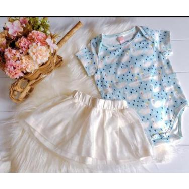Imagem de Conjunto bailarina body e saia infantil - roupa bebê - EMILIÊ, Azul, 6