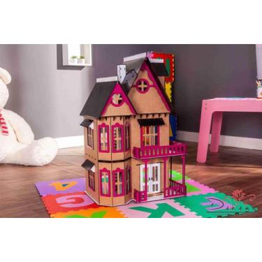 Imagem de  Kit Casinha Bonecas Polly Mirian ECO + 29 Moveis E+b - Darama