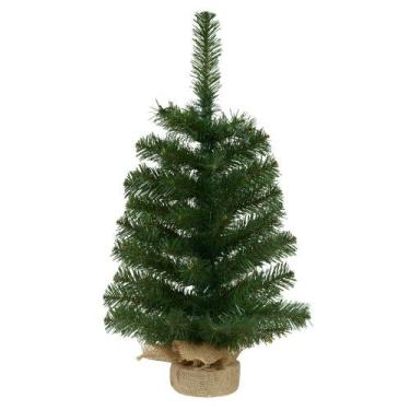 Imagem de Arvore de Natal Com Base Juta Com 68 Tips Verde 60cm - D. E. A. D. A.