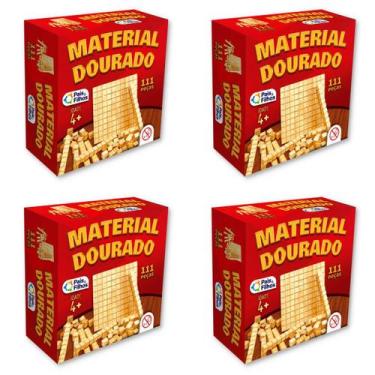 Imagem de Kit 4 Jogo Material Dourado 111 peças 2922 - Pais e Filhos
