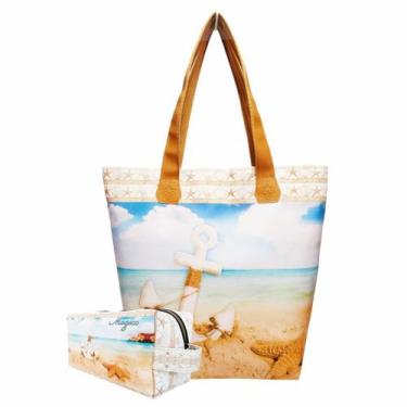 Imagem de Bolsa Feminina e Necessaire Praia Âncora Magicc Bolsas