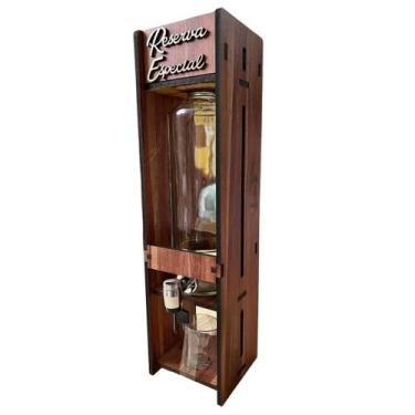 Imagem de Pingômetro Reserva Decorativo Rústico Pinga Cachaça Boteco com Torneir