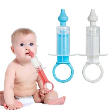 Imagem de Seringa Baby Aspirador Nasal Infantil Limpeza Do Nariz Kit com 2 unida