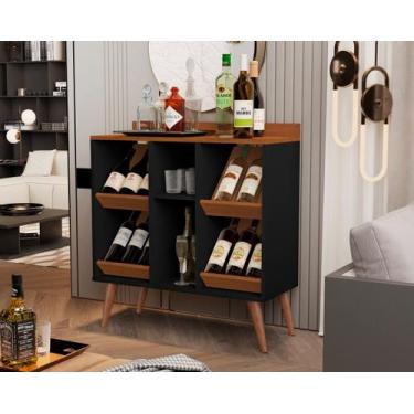Imagem de Aparador Adega Bar Prateleiras 4646 Pés Palito - Cores - Comprar Movei
