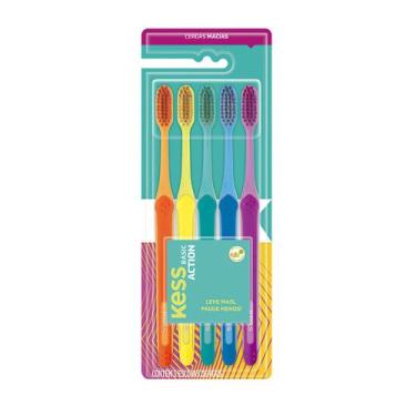 Imagem de Escova Dental Kess Basic Action Macia com 5 Unidades Leve Mais Pague M