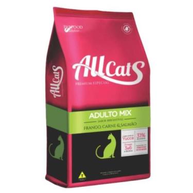 Imagem de Ração Gatos Adultos ALLCATS MIX Frango Carne e Salmão 20KG - PET FOOD 