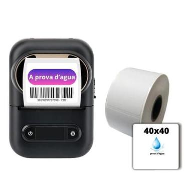 Imagem de 1 Impressora Xd-210 + 5 Rolos Etiquetas 40x40 Prova D'água - Xd Mega