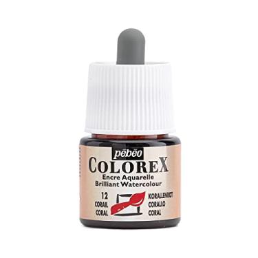 Imagem de Pebeo Colorex, tinta aquarela, frasco de 45 ml com conta-gotas – Coral