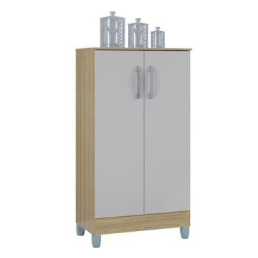 Imagem de Armário Multiuso 2 Portas Pequeno Damasco Off White - Poquema - Poquem