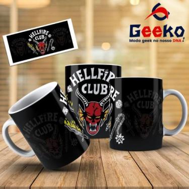 Imagem de Caneca HellFire Club Stranger Things Geeko, Branco, 325ml