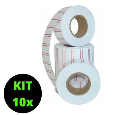 Imagem de 10 Rolos Etiquetas Para Etiquetadora De Preço Mx5500 - Fitacrel