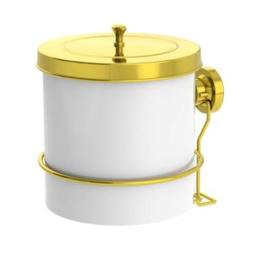 Imagem de Lixeira Redonda 5 Litros Com Suporte Ventosa - Future Industria Metalu