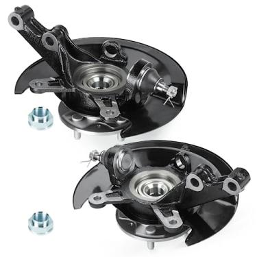 Imagem de Conjunto de cubo de rolamento e articulação de direção para Honda Civic 2003 2004 2005 1.7L V4, 698-495 698495 698-494 698494 51215S5AJ30 45255S01A00, lado dianteiro esquerdo e lado direito