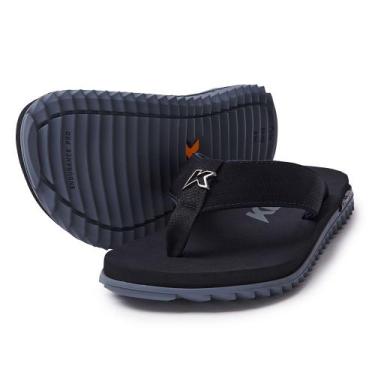 Imagem de Chinelo sandalia kenner kivah tks preto e cinza original, Preto, 45