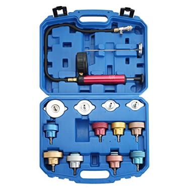 Imagem de ATPEAM Kit de ferramentas para testador de vazamento de pressão de radiador de 14 peças, conjunto de detector de teste de vazamento de tanque de água do sistema de resfriamento automotivo, kit de